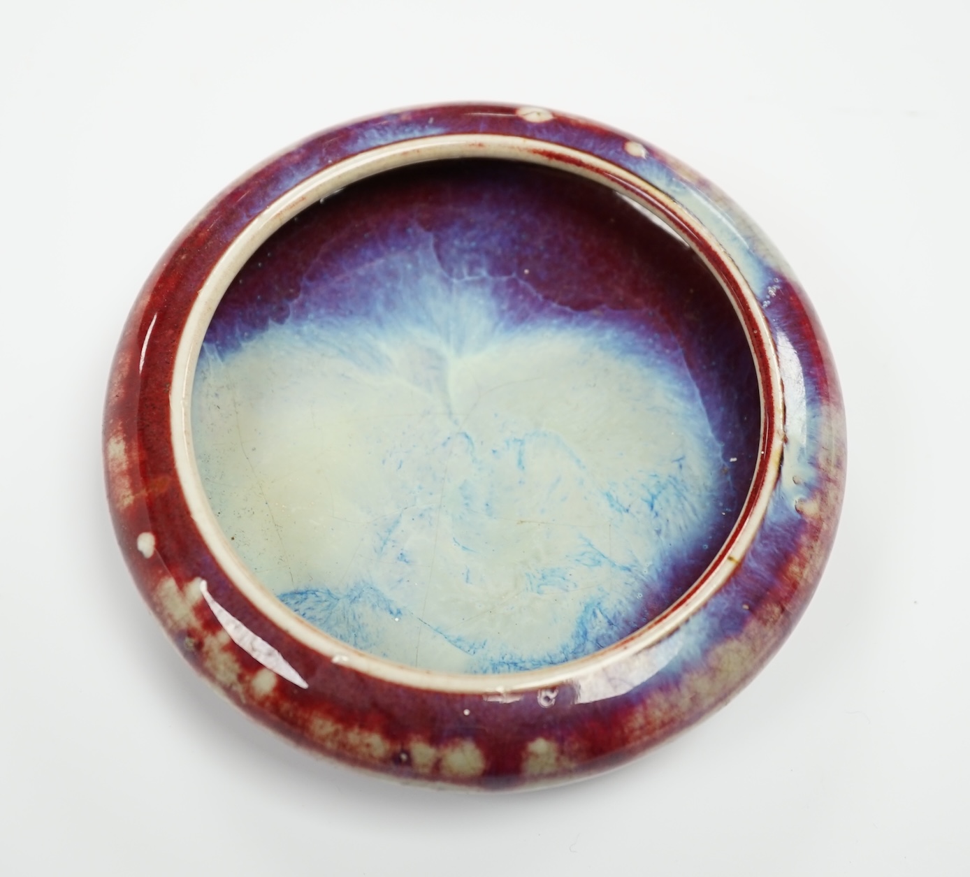 A Chinese flambé glazed brushwasher, 18th/19th century, 11.5cm diameter